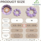 Adjustable Comfy Flower Style Elizabeth Collar for Cats Puppies Soft Recovery Cone Pet Protective Neck Collar (Purple, Medium)