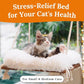 Cat Window Perch - Hammock Bed for Cats Inside - Solid Wood Seat, 4 Strong Suction Cups, Soft Cushion - Rustic Indoor Pet Shelf