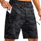 Pudolla Men's Hiking Cargo Shorts 9" Lightweight Outdoor Work Shorts for Men Travel Golf Camping Casual with 5 Zipper Pockets