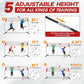 12ft/14ft Portable Volleyball Training Practice Net Set 5 Heights Adjustable for Indoor Outdoor with Tetoron Net, Freestanding Base, PU Volleyball, Carry Bag, Sandbags - Instant Set Up