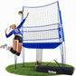 ZELUS Volleyball Training Equipment, 11x8 ft Volleyball Practice Net Station with Adjustable Height & Ball Return