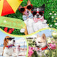 Hillban 50 Pieces Floral Collar Dog Bow Ties Flower Dog Collar Accessories Bow Ties Attachment with Elastic Bands Detachable Charms for Pets Accessories Summer Costume