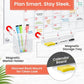 Acrylic Calendar for Wall - 24x18” Wall Calendar, Dry Erase Calender, Clear Calendar for Wall, Includes Magnetic Pen, Tray Holders, 4 Markers and 1 Eraser