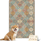 nunubaby Washable Pee Pads for Dogs, Stylish, Non-Slip and Leak-Proof Pee Pads. Reusable Potty Pads for Dogs for Crates and Floors.(Cream/Multi, 24" x36" )