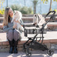 T3 Foldable Pet Stroller for Small Dogs & Cats – 3-in-1 Lightweight Design, 180° Canopy & Detachable Carrier (Beige)