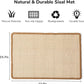 FUKUMARU Cat Scratcher Mat, 23.6 X 15.7 Inch Natural Sisal Cat Scratch Mats, Horizontal Cat Floor Scratching Pad Rug with Sticky Tapes, Protect Sofa and Carpet