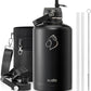 BUZIO Vacuum Insulated Stainless Steel Water Bottle 87oz (Cold for 48 Hrs/Hot for 24 Hrs) Half Gallon BPA Free Double Wall Travel Mug/Flask for Outdoor Sports Hiking, Camping, Running, Black