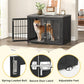 38" Heavy Duty Dog Crate Furniture for Large and Medium Dogs,Wooden Metal Kennel for High Anxiety Dogs, Chew Proof Cage Indoor, Decorative Kennel End Table