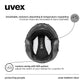 uvex Instinct Visor - Adjustable ski & Snowboard Helmet with Integrated Visor for Women & Men - White-Black Matte - Medium