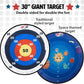 NSG Target Toss Large Dart Board for Kids 30in Giant Kids Dart Board Double Sided Game Set for Indoor and Outdoor Fun with 12 Sticky Balls and Carry Bag