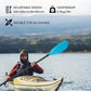 Kayak Paddle Aluminum Shaft Paddle with Nylon Blades, Floating Adjustable Kayaking Oars, 3 Piece, 220-240cm/86-94 Inches,Black/Rose/Teal/Black/Orange/Grey