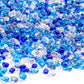 Keedolla 15 Oz Blue Mix Aquarium Glass Pebbles Stones Fish Tank Rocks Gravel, Aquarium Rocks Glass Gems Stones for Crafts, Vase Fillers, Garden, Succulent Plants Decor