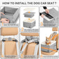 PETSFIT Small Dog Car Seat, Soft Foam Dog Booster Car Seat with Patented Safety Buckles, Storage Pockets and Detachable Clip-On Safety Leash, Dog Car Seat for Medium Dogs 30 LBS (Grey)