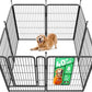 FXW Rollick Unleashed Dog Playpen for Indoor, Yard, RV Camping, 40 inch 8 Panels for Medium and Large Dogs, Black│Patented