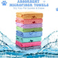 8 Pcs Dog Towels Pet Bath Drying Towels 55 x 28 Inches Large Absorbent Microfiber Quick Fast Drying Soft Beach for Lightweight Cat and Puppy Shower Essentials Cleaning Accessories(Multicolor)