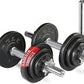 TELK – Adjustable Dumbbell Set – Home Gym Weight Set with Baked Enamel Cast Iron Plates – Space-Saving Free Weights for Strength Training