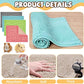 8 Pcs Guinea Pig Liner Washable Rabbit Cage Liner 16x12 Inch Guinea Pig Fleece Mats Reusable Bedding Pee Pads for Small Animals, Bunny (Gray, Green, Pink, Blue)