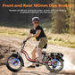 Foldable Electric Bike for Adults, Peak 1000W Brushless Motor 30MPH 70Miles City Commuter Ebike, 48V 20AH Lithium Battery, 20" Fat Tire 7-Speed E-Bicycle with Front Suspension Colourful LCD Display