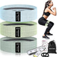 Wide Fabric Resistance Bands for Working Out, 3 Level Non-Slip Exercise Booty Bands for Women & Men Leg and Glutes with Hair Ties and Tape Measure - for Home Gym Workout, Yoga, Pilates
