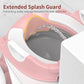 Potty Training Seat, Upgrade 2 in 1 Potty Training Toilet for Toddler, Toddler Toilet Seat for Boys Girls with Splash Guard, Anti-Slip Pad and Step Stool (Pink)