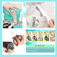 8 Piece Cat Grooming Supplies ，Adjustable Multifunctional Anti-Bite Shower net Bag，Cat Claw Covers，Cat Bath Brush and Cat Nail Clipper(Grey-B)