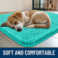 Smiry Dog Door Mat for Muddy Paws 36x24, Absorbs Moisture and Dirt Doormat, Non-Slip Washable Quick Dry Chenille Front Door Mat Indoor Entrance, Entryway Carpet for Inside Floor, Teal