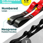 Stretching Strap with Loops - Non Elastic Stretch Band for Physical Therapy, Yoga Strap for Stretching Equipment, Stretch Bands for Exercise and Flexibility - Fascia, Hamstring & Leg Stretcher Belt