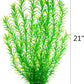 Aquarium Plastic Plants Large, Artificial Plastic Long Fish Tank Plants Decoration Ornaments Safe for All Fish 21 Inches Tall (J07 Green)