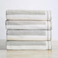 Great Bay Home 100% Cotton Velour 4 Pack Beach Towels 30" x 60" - Grey Cabana Stripe Pool Towels - Quick Dry, Large Swim Towels