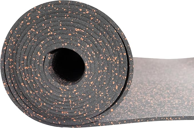 Playsafer Genaflex Rubber Gym Floor Mat - Heavy Duty Commercial Protective Gym Flooring Roll, 8mm Thick (4' X 20', 10% Red)