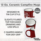 DISCOUNT PROMOS Custom Ceramic Campfire Coffee Mugs 13 oz. Set of 100, Personalized Bulk Pack - Perfect for Tea, Espresso, Cappuccino, Hot Cocoa - Red