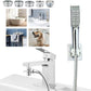 Tub faucet spayer attachment,Bathtub Shower Head Sink-Faucet with 5 Adapters, 79" Hose for Pet Dog Rinse, Baby Bath & Hair washing, ON/OFF Extension for Tub Faucet, Utility Sink, Garden,Bathroom