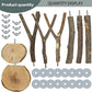 Natural Wood Bird Perches for Cage, Parrot Perch Stand & Platform, Bird Cage Accessories for Parakeets, Cockatiels, Conures, Lovebirds (Brown, Core Perch & Platform - 8PCS)