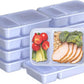 Bentgo 20-Piece Lightweight, Durable, Reusable BPA-Free 2-Compartment Containers - Microwave, Freezer, Dishwasher Safe - Periwinkle