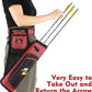 SUNYA Archery Hip Quiver for Arrows. Includes 3 Tubes Arrow Holder, Accessories Pockets and Waist Belt. Fit for Compound and Recurve Bow Practice.