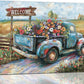 Farmhouse Truck Wall Art Rustic Country Wildflowers Wall Decor Road Flowers Landscape Pictures Canvas Print Painting Artwork for Bathroom Living Room Bedroom 12"x16"