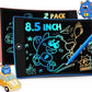 TEKFUN 8.5in 2 Pack LCD Writing Tablet for Kids Coloring Doodle Board Magic Drawing Pad for Kids with Anti-Lost Stylus, Car Trip Educational Toys Birthday Gift for 3 4 5 6 7 Kids Girls Boys Toddlers