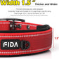 Fida Heavy Duty Dog Collar 1.5” Width, Ultra Soft Neoprene Padded, Adjustable Reflective Nylon Pet Collar with Two Metal Pin Belt Buckle for Large/X-Large Breeds (XL, Red)