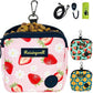 Dog Treat Pouch for Pet Walking and Training with Clicker Poop Bags Small Fanny Zipper Pack Holder for Puppy Snack Dispenser Kit for Leash and Outdoor Use (Strawberry)