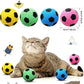 Skylety 32 Pieces Cat Soccer Balls Foam Sponge Football Cat Interactive Cats Soccer Toy Sports Ball for Kitten Pet