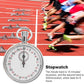 Mechanical Stopwatch Metal Mechanical Stop Watch Analog Handheld Running Timer Cycling Count Timer Large Dial Display Physics Teaching Equipment