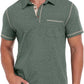 Sailwind Men's Short Sleeve Polo Shirts Casual Summer Classic Collared Golf Shirt with Pocket