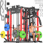 Power Cage,1600lbs Multi-Function Power Rack with Adjustable Cable Crossover System and More Training Attachment, Weight Cage for Home Gym