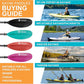 Adjustable Kayak Paddle with Carbon Shaft and PP Blade Available in 220-230/220-240/230-250cm Floating Lightweight Kayak Oars with Original Pattern