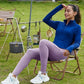 baleaf Women's Fleece Lined Leggings Waterproof Winter Hiking Pants Thermal Running Tights Zipper Pockets High Waisted