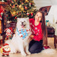 Weewooday 20 Pieces Christmas Dog Bandanas for Dogs Santa Claus Christmas Tree Triangle Pet Bib Adjustable Pet Bandana Soft Doggy Kerchief Accessories for Pet Costume Accessories Decor