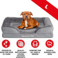The Dog’s Bed, Orthopedic Standard Foam Waterproof Dog Bed with Standard Support, Large Silver Grey Plush, Waterproof, Supportive Dog Bed with Replaceable Covers, Veterinary Approved