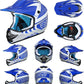 Youth Dirt Bike Helmet DOT Certified - Full Face Motorcycle Helmet for Off-Road, ATV, Street Riding, Includes Adjustable Goggles & Protective Gloves