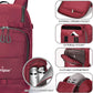 Unigear Ski Boot Bag, 50L Ski Boot Travel Backpack for Ski Helmet, Goggles, Gloves, Skis, Snowboard & Accessories (Red)