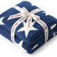 Snuggle Sac American Star Patriotic Throw Blanket Blue, July 4th Blanket Ultra Soft Cozy Throw Blanket for Couch,Sofa, Bed, Living Room, Blue,50x60 inches